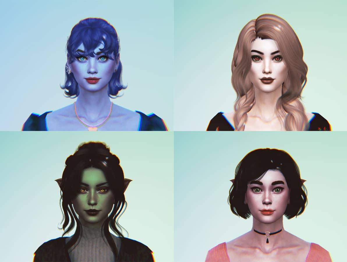Just four of the characters I’ve made, visualized on another fun game to play during the quarantine, The Sims 4 Just four of the characters I’ve made, visualized on another fun game to play during the quarantine, The Sims 4